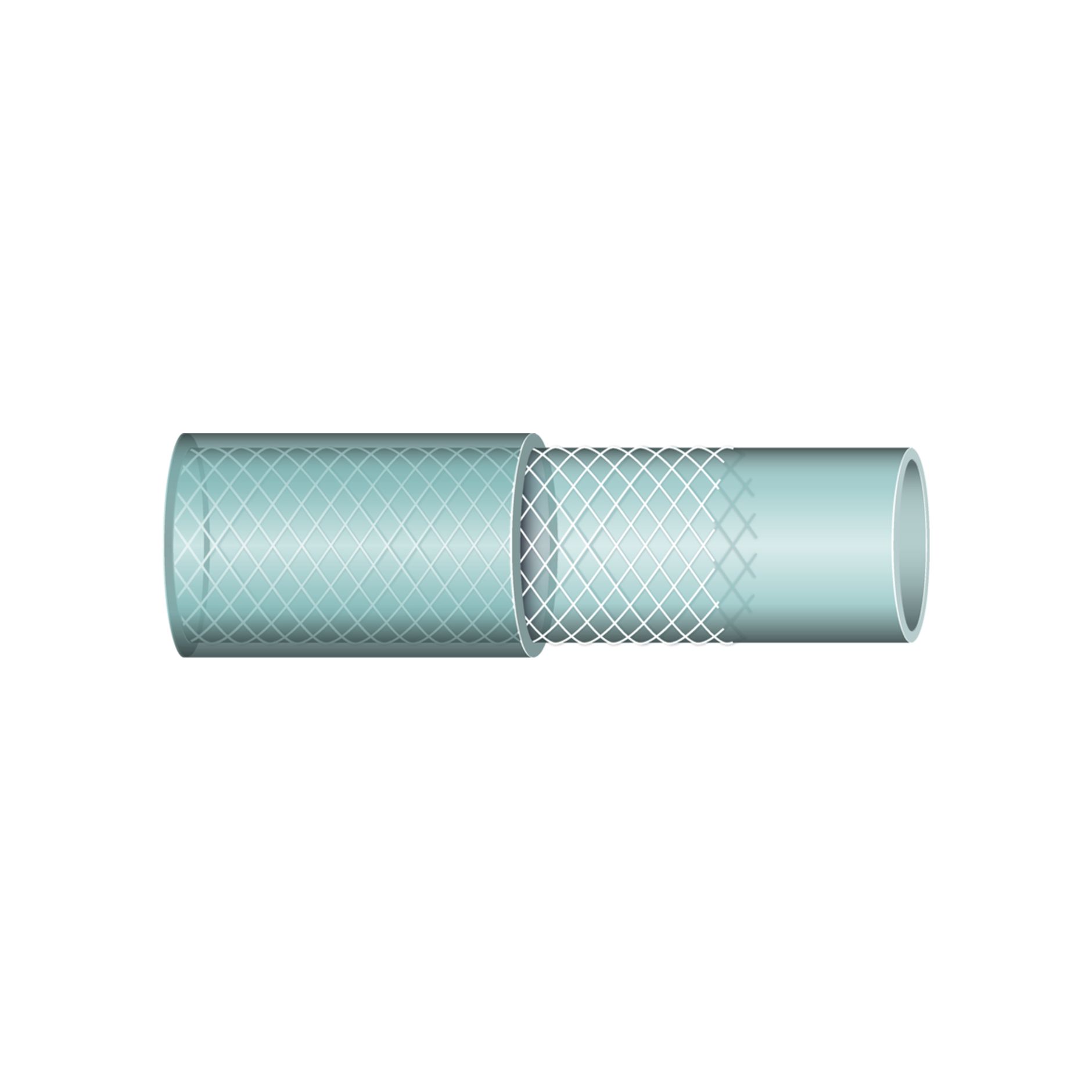 Tuyau flexible tissé PVC TCF avec insert 12,5x3mm 10m transparent Tricoflex  1 rouleau