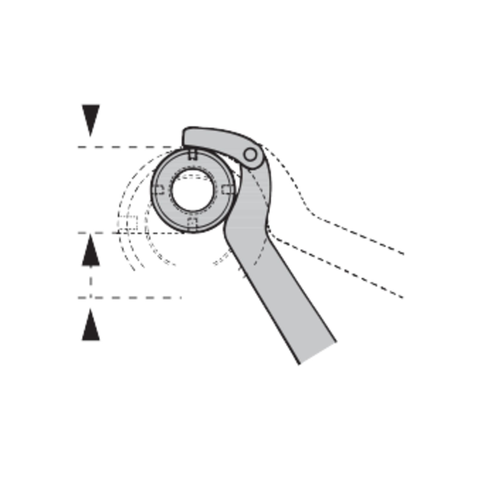 Clé à ergot articulée à tenon 6mm 95-155mm - Maintenance Industrie